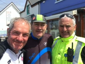 Lunch with local policeman and cycle club